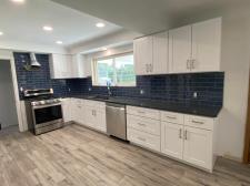 Blue Glass Kitchen Backsplash