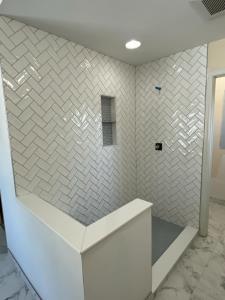 Oxford Kitchen & Bath Diagonal Herringbone Master Bath